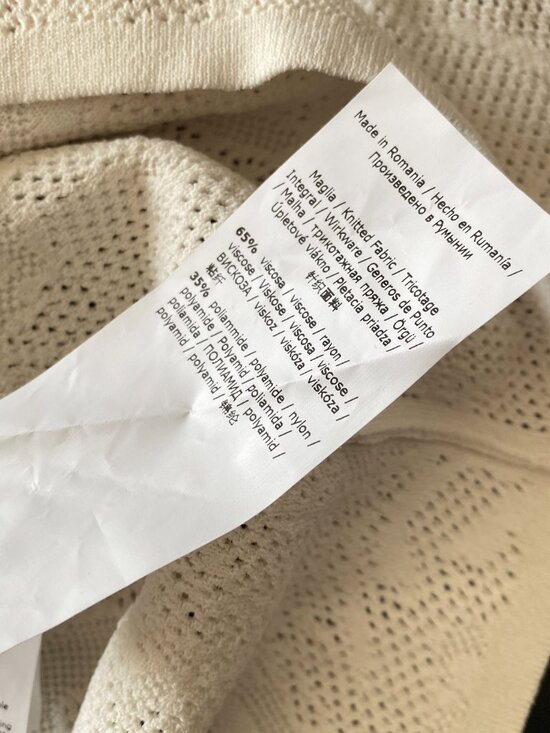 Sportmax Lace Knit Ruffle Turtleneck Mock Neck Sweater Cream Size M - Picture 7 of 8